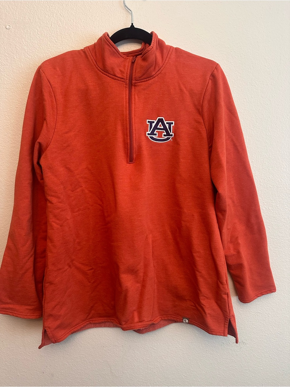 Auburn University Orange 1/4 Zip Pullover